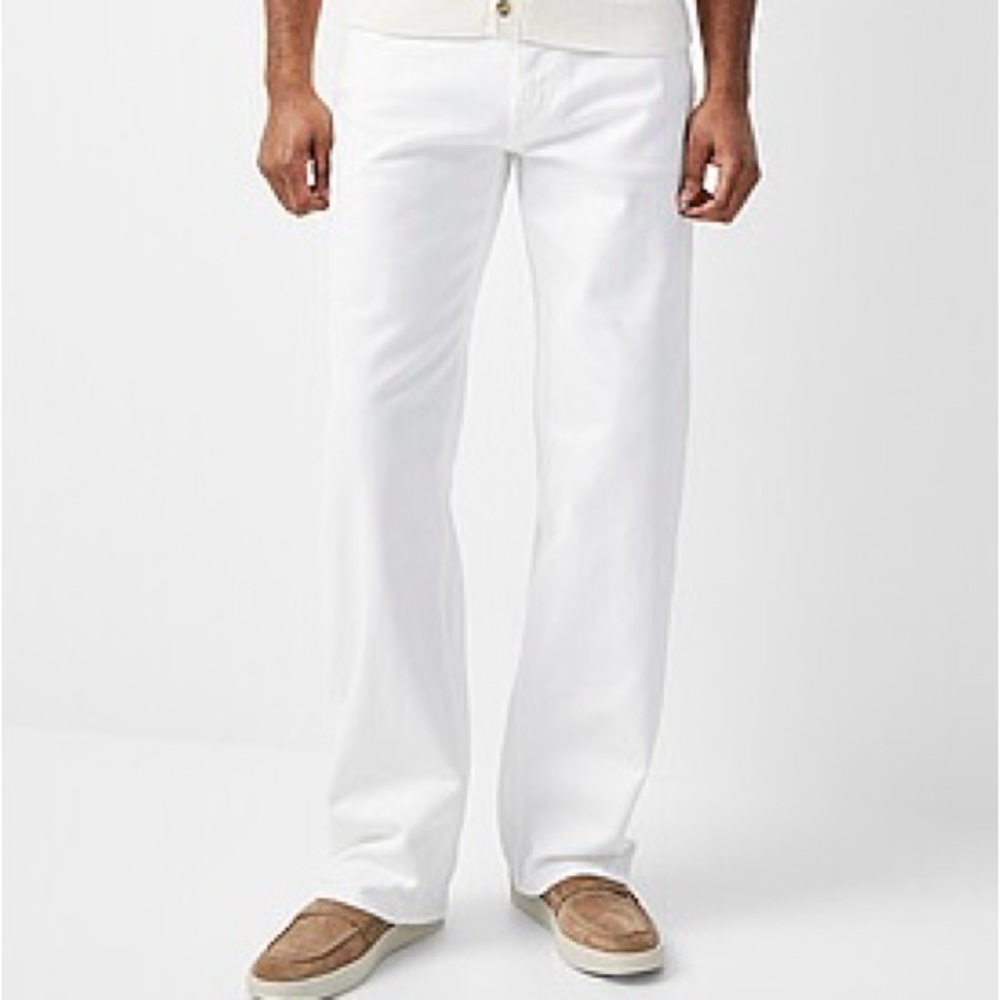 Michael Kors Men's Relaxed White Jeans